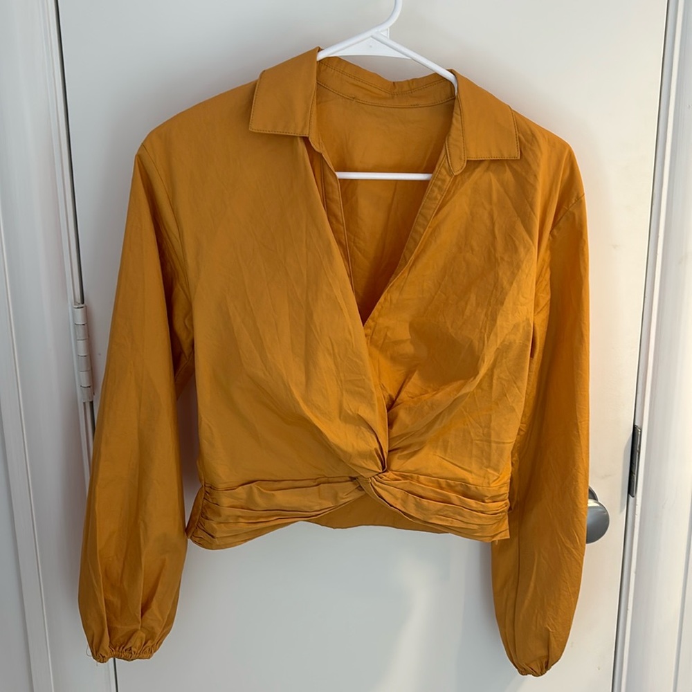 Yellow/Mustard Anthropologie top